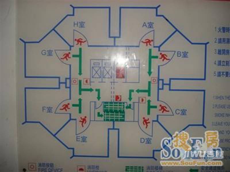 宝丽大厦3室1厅1卫户型图