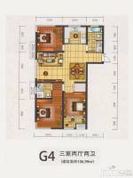 爱琴海3室2厅2卫107㎡户型图