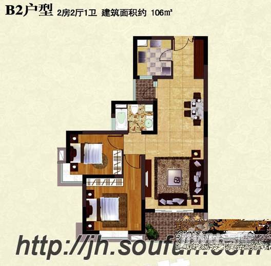 怡景花苑3室0厅0卫106㎡户型图