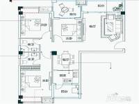 丽都·中央公馆3室2厅2卫113.8㎡户型图