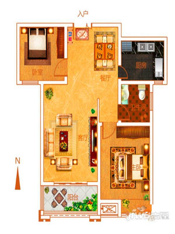 昌建誉峰5室2厅2卫188.1㎡户型图