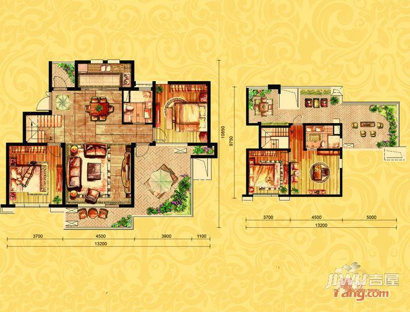 金域隆华庭直销4室3厅2卫142㎡户型图