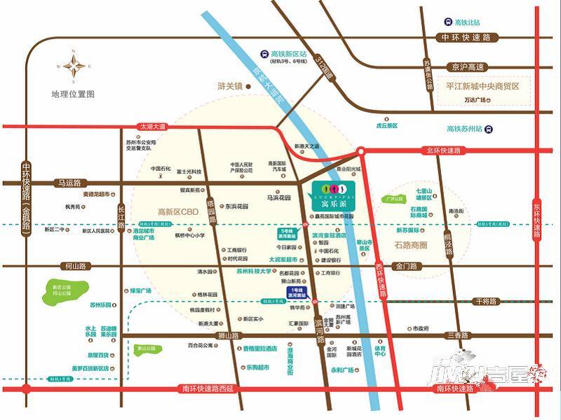 蓝天广场位置交通图