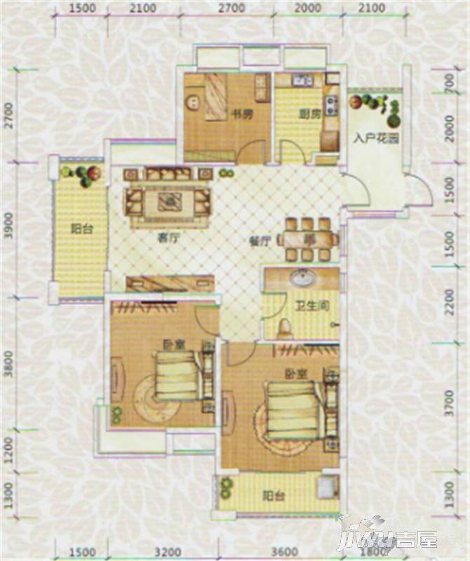 恒远皋城公馆普通住宅98㎡户型图