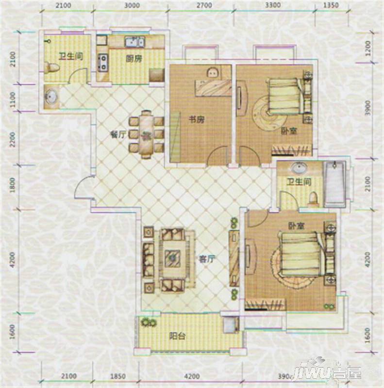 恒远皋城公馆普通住宅125.2㎡户型图