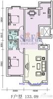 景苑花园3室2厅2卫133㎡户型图