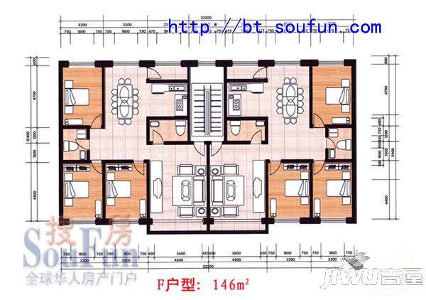 宏源鑫都4室2厅2卫149㎡户型图