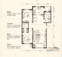 万和城二期2室2厅2卫104.4㎡户型图