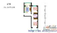 朝阳佳苑2室1厅1卫75.3㎡户型图