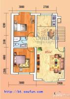 西河花苑2室2厅1卫85㎡户型图