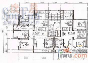 嘉业瀚林苑2室2厅1卫99㎡户型图