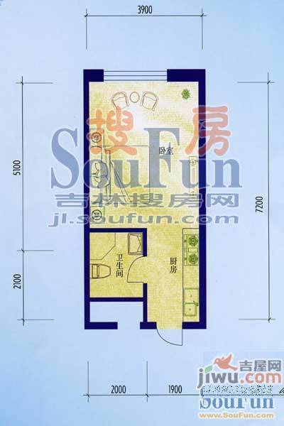 鑫兴自由度2室2厅2卫户型图