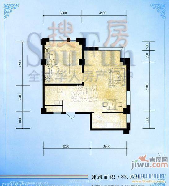 鑫兴自由度2室2厅2卫户型图