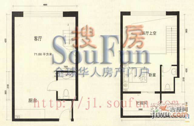 伊利东江卓越2室2厅1卫121㎡户型图