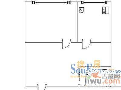 江畔名苑1室1厅1卫户型图