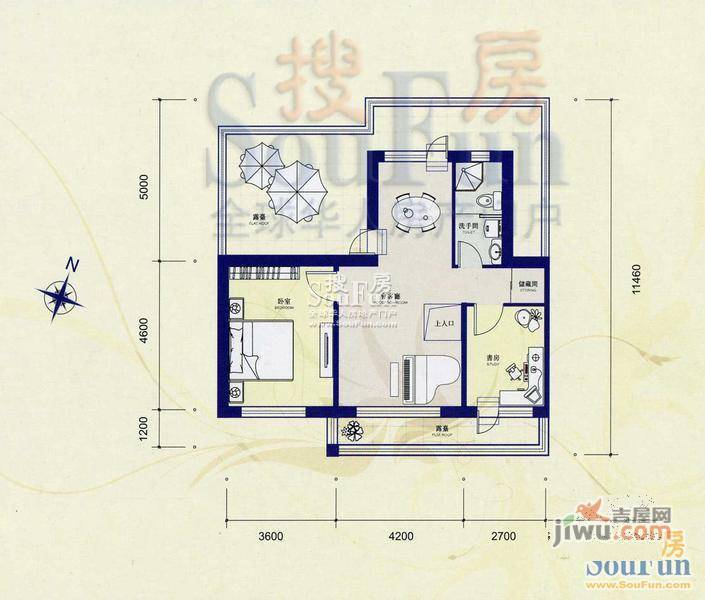 筑石居易5室3厅2卫户型图