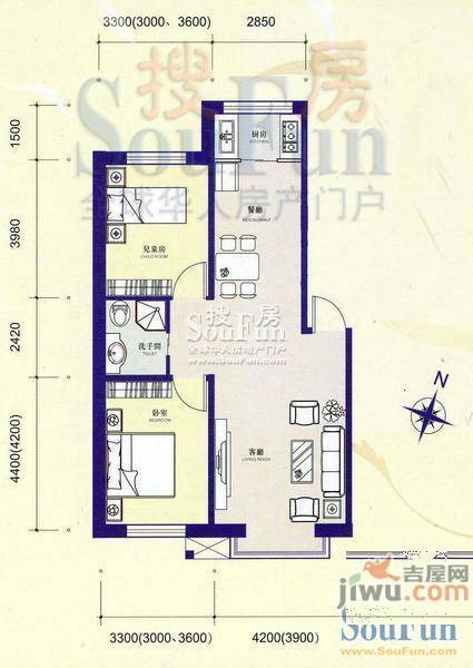 筑石居易5室3厅2卫户型图