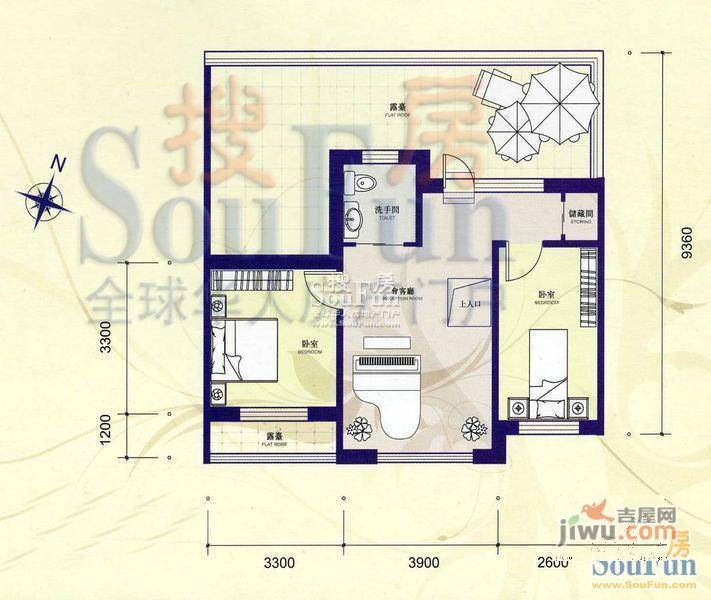 筑石居易5室3厅2卫户型图