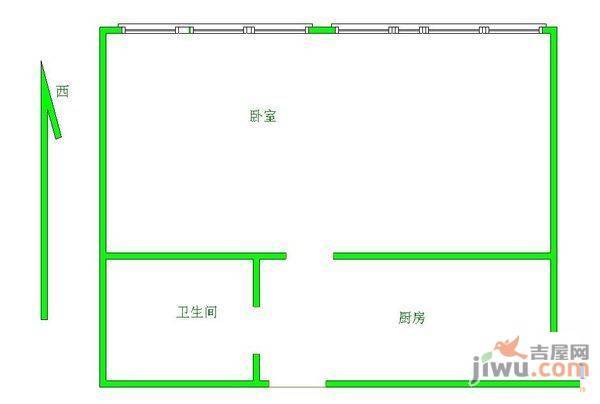 恒东花园2室1厅1卫户型图