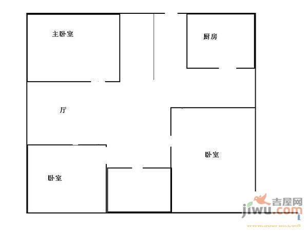 恒东花园2室1厅1卫户型图