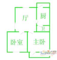 松江家园2室1厅1卫户型图