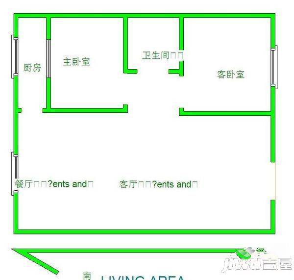 新宝山小区2室1厅1卫户型图