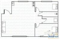 北胜小区2室1厅1卫户型图