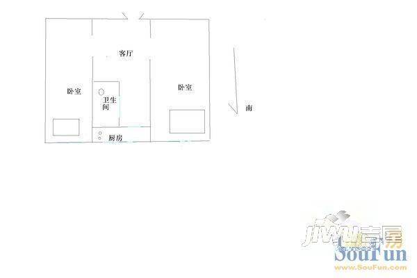 宝山小区2室2厅1卫户型图