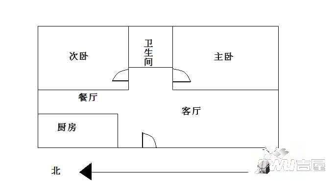 辽南小区2室2厅1卫户型图