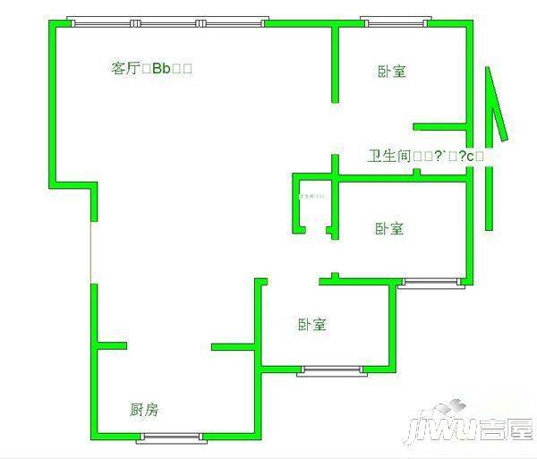 建龙水韵名城3室2厅2卫户型图