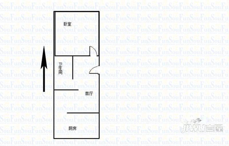 万隆一区1室1厅1卫户型图