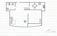工具小区1室1厅1卫户型图