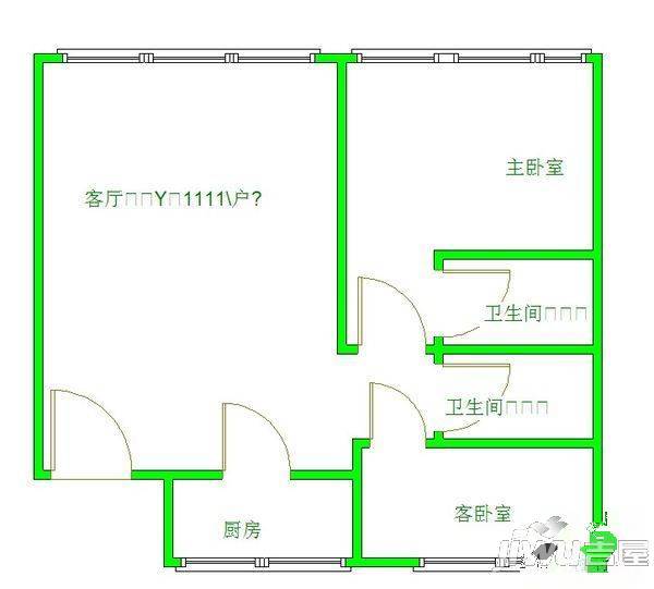 恒泰馨居2室2厅1卫户型图