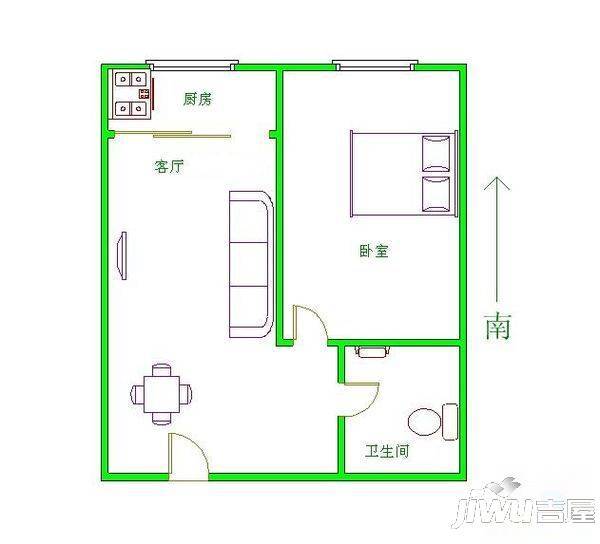 鑫兴自由度2室2厅2卫户型图