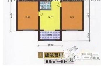 金丰紫馨花园2室2厅1卫户型图