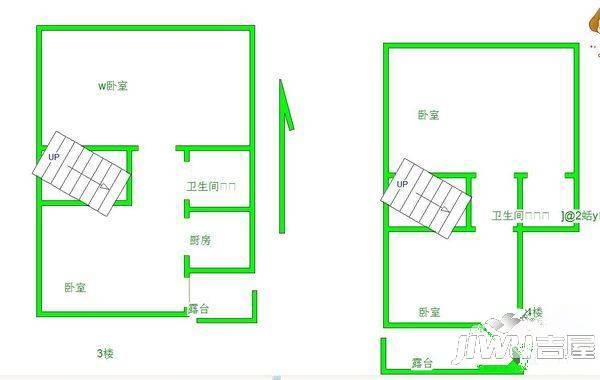 嘉业瀚林苑2室2厅1卫99㎡户型图