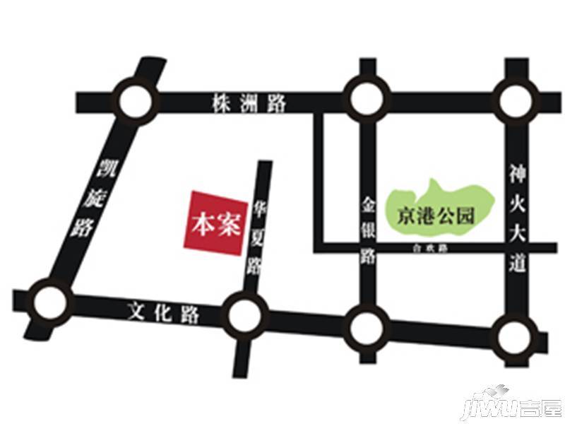 华夏公馆位置交通图1