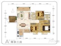 香樟鑫都三期3室2厅2卫129.2㎡户型图