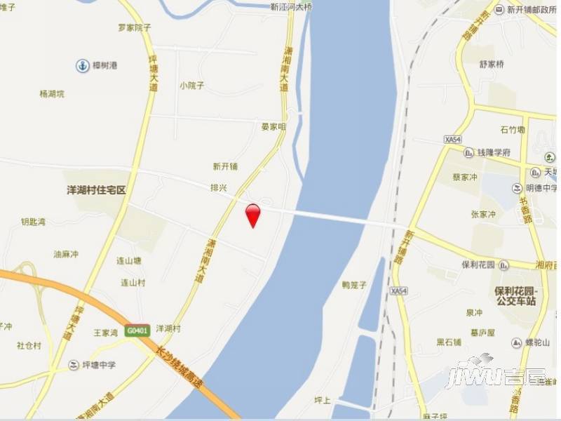 中国电建湘熙水郡位置交通图图片
