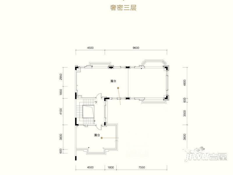 中海天鉴3室2厅4卫230㎡户型图