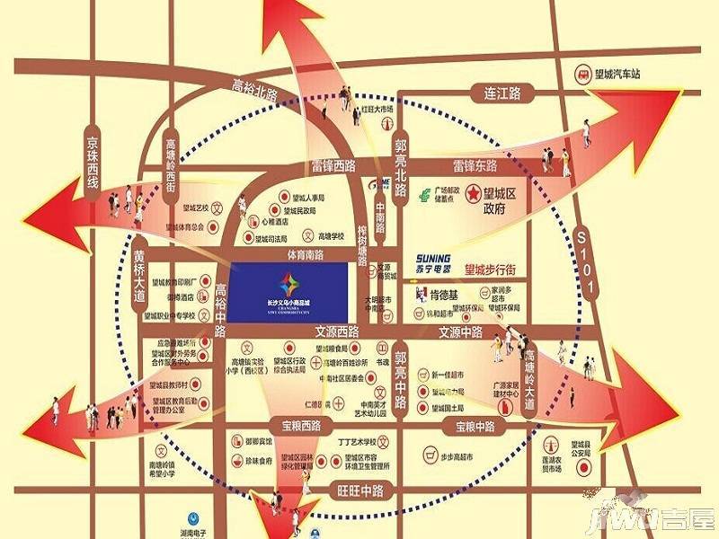 长沙义乌小商品城位置交通图图片
