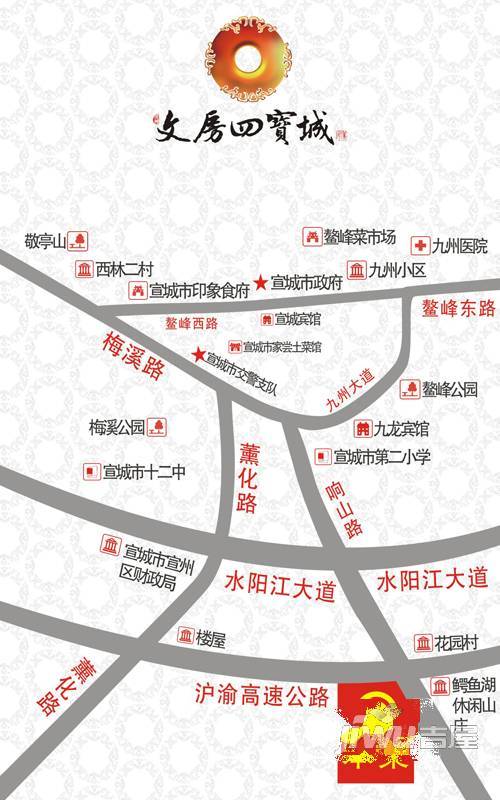 中国文房四宝产业园位置交通图