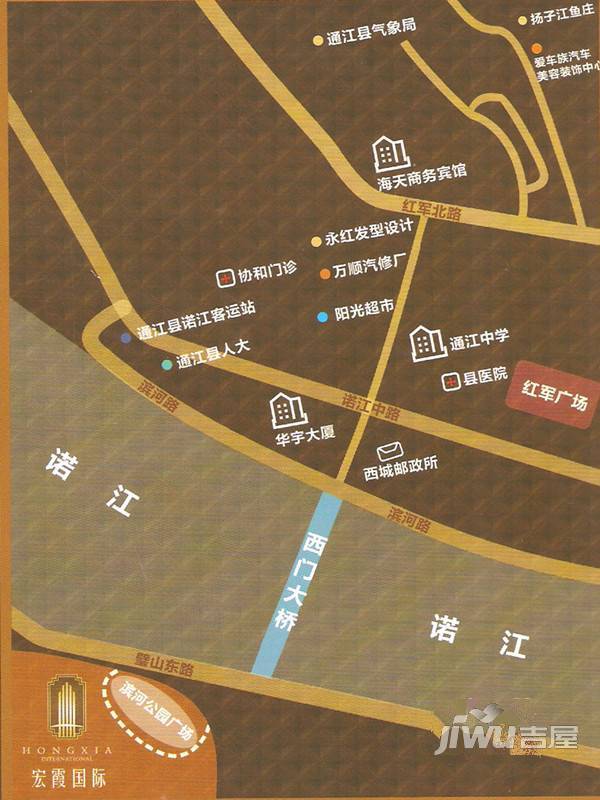 通江宏霞国际位置交通图