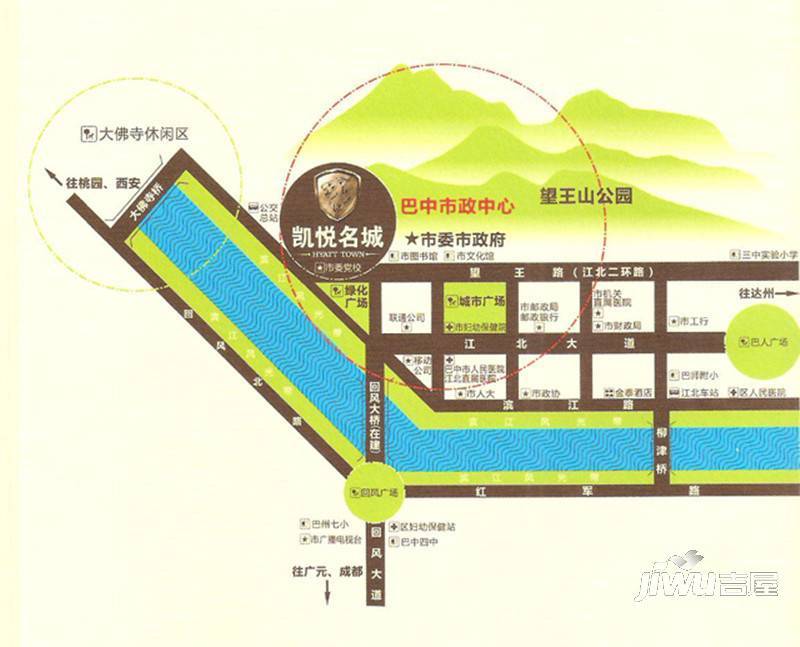 凯悦名城位置交通图1