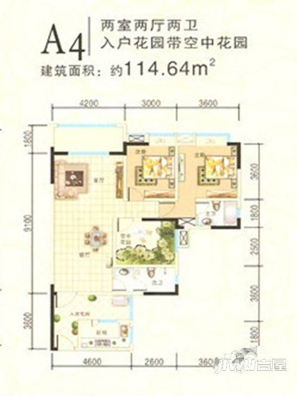 集丰新天地普通住宅114.6㎡户型图