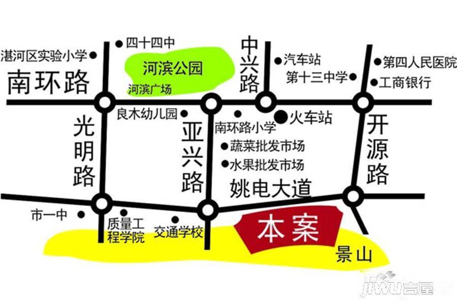 华坤·景山庄园位置交通图1