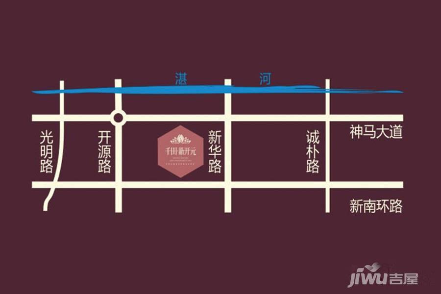 千田理想城位置交通图