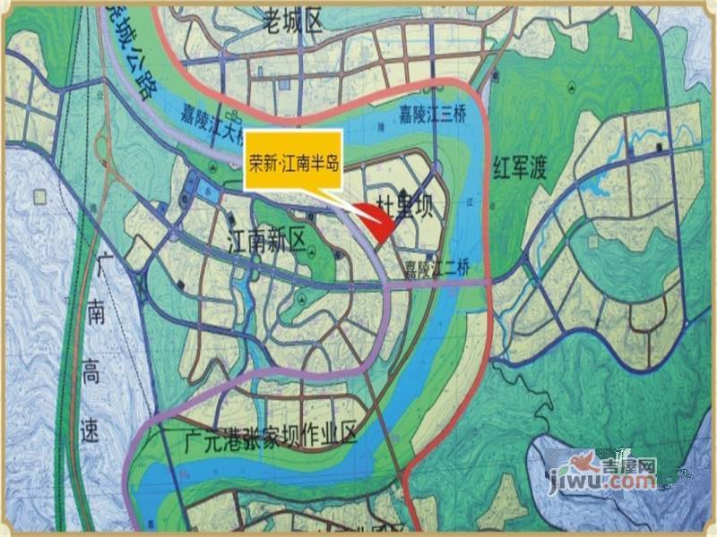 荣新江南半岛位置交通图