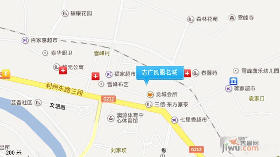 志广凤凰名城位置交通图1