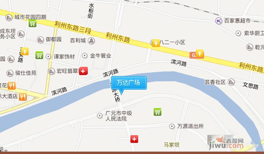 万达广场位置交通图1